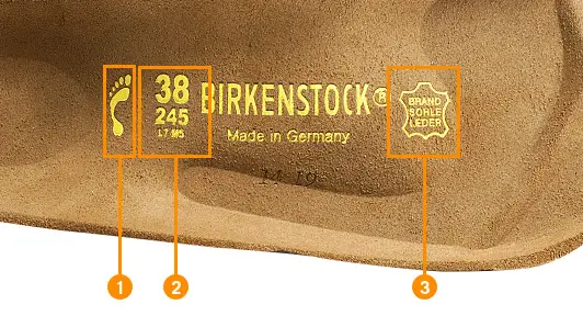 birkenstock footbed size chart