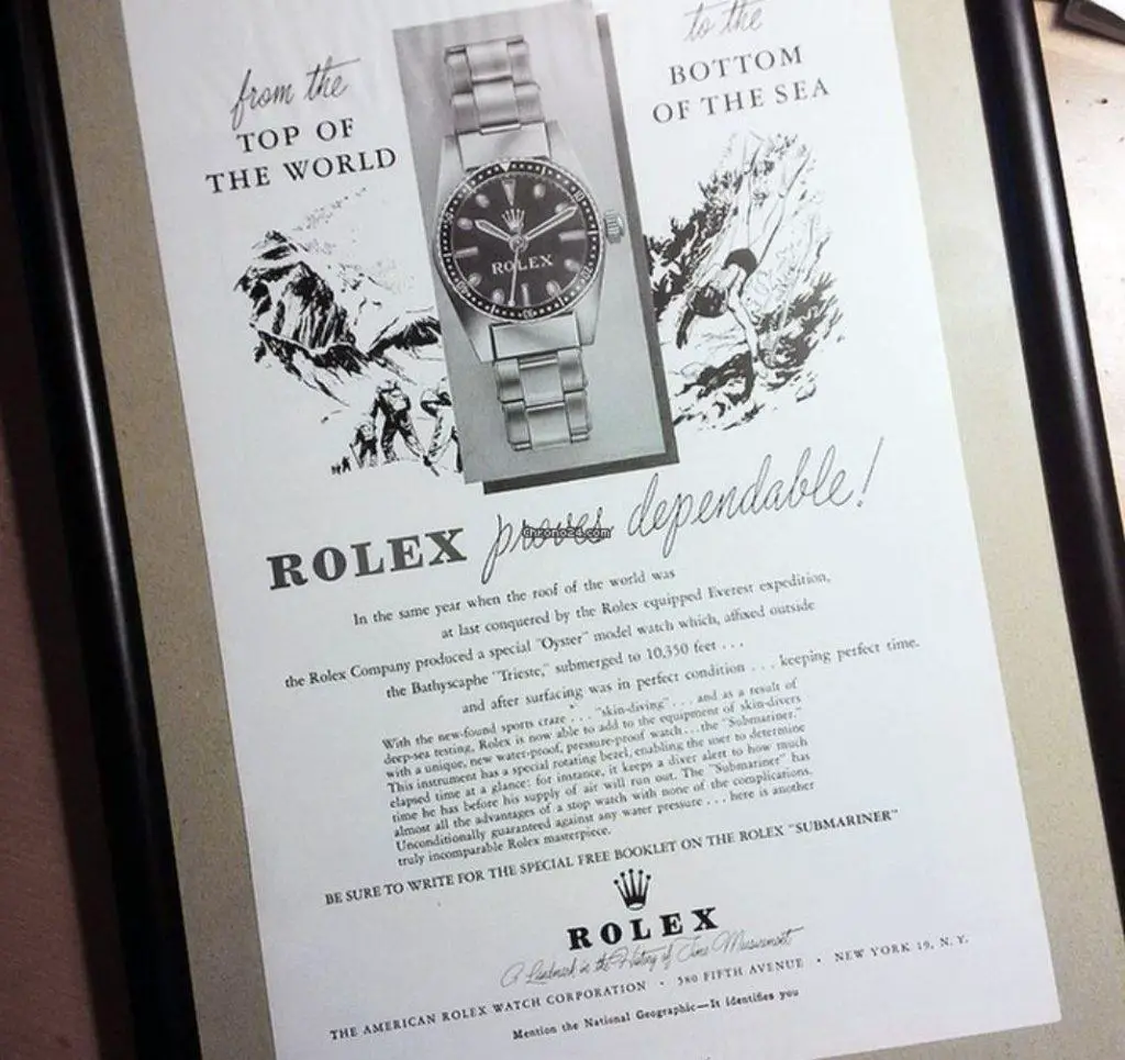 1953-ad-Rolex-Submariner-size-chart