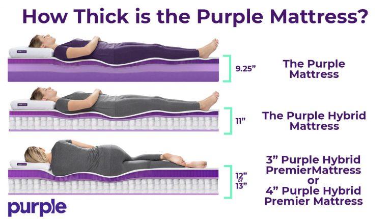 purple mattress rolled up dimensions