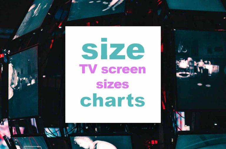 TV Size Chart - All TV sizes & TV dimensions compared