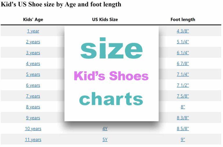 Kids Shoe Size by Age your child's shoe size with easy sizecharts