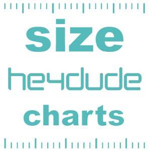 Hey Dude shoes size chart and fitting guide