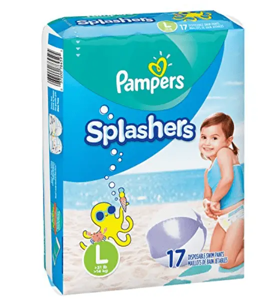 Pampers Swim Diapers size chart (splashers)