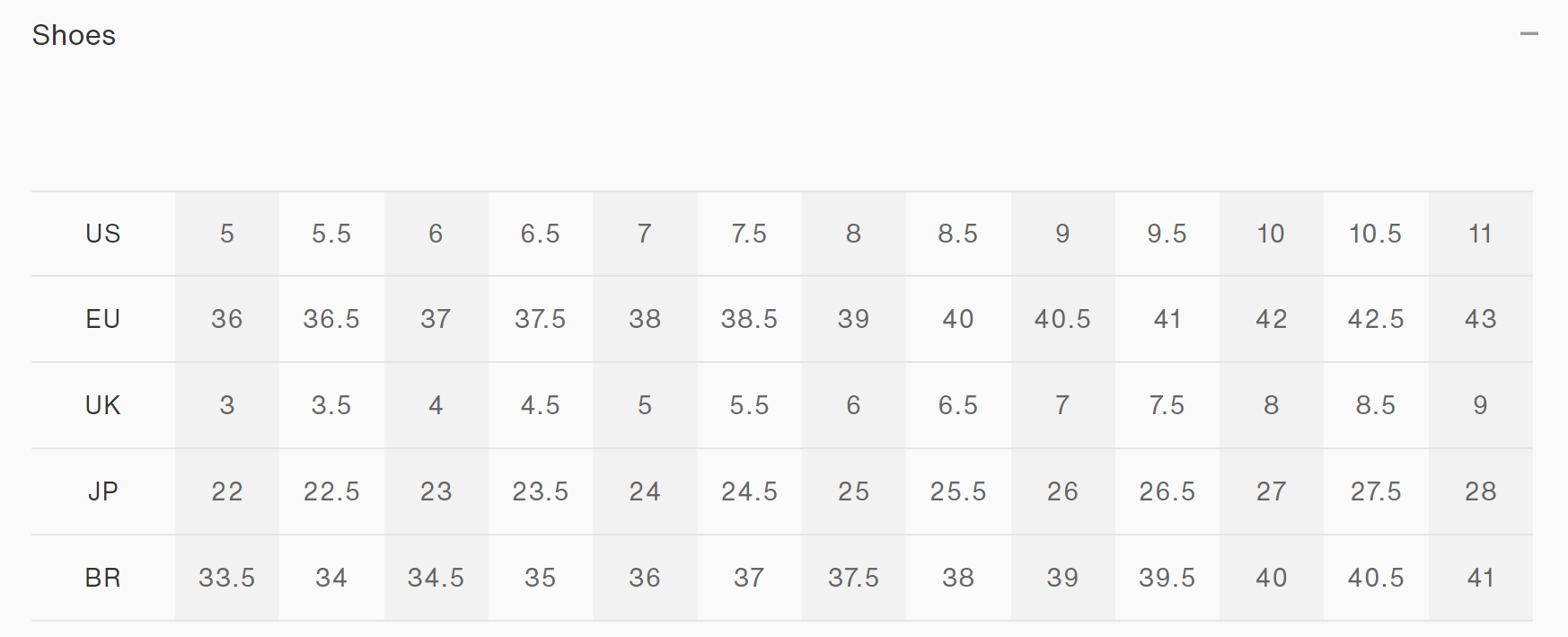 ON Shoes Size Chart for Men and women - Size-Charts.com - When size matters