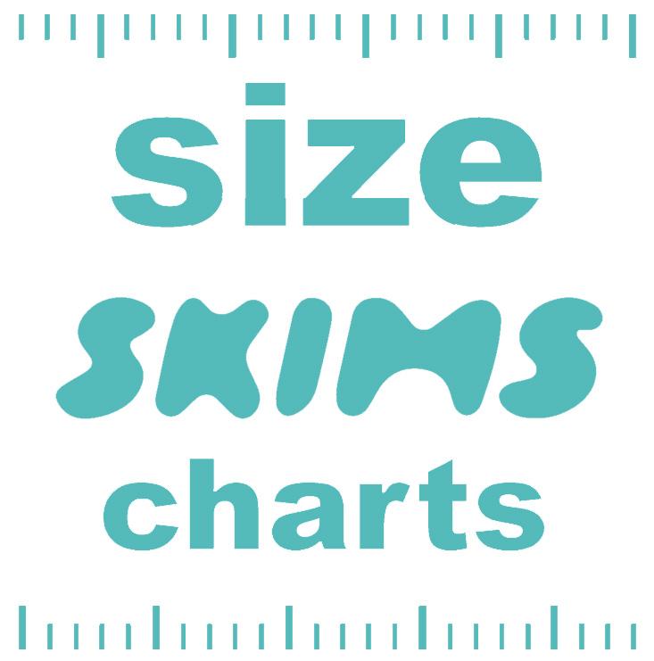 Skims size chart for underwear or shapewear for women