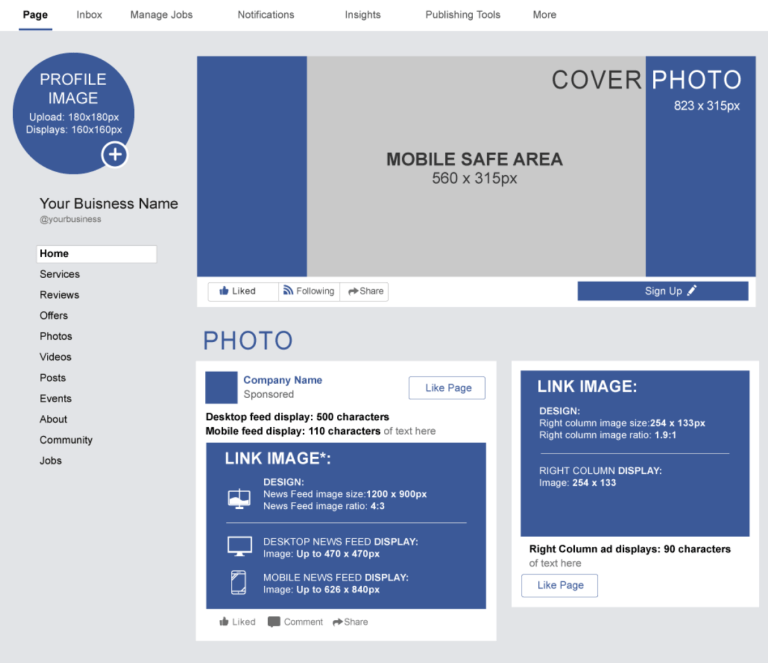 Facebook Image Size - Easy to Use Size-Chart for Images, Videos and More