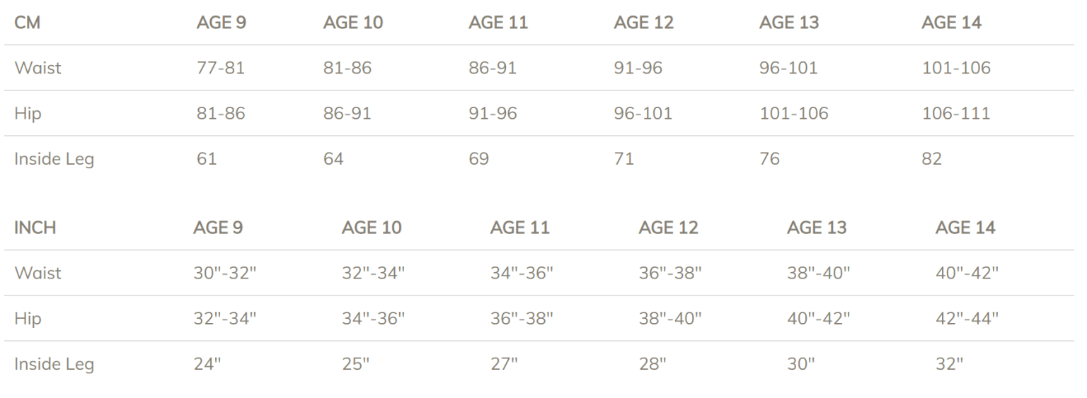 Men S Clothing Size Chart