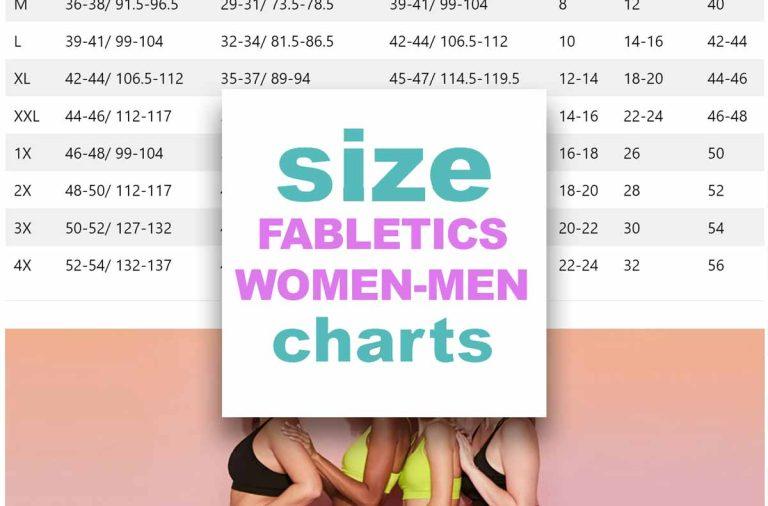 Fabletics Size Chart and Fitting Guide for Men and Women