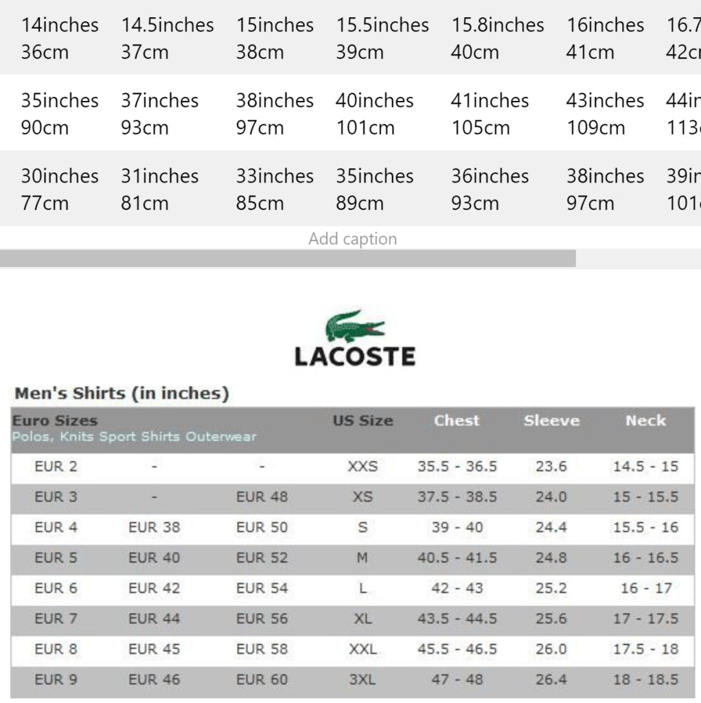 şapka Rusya Miktarı lacoste shirt size chart hardal kısaltın Sıklık