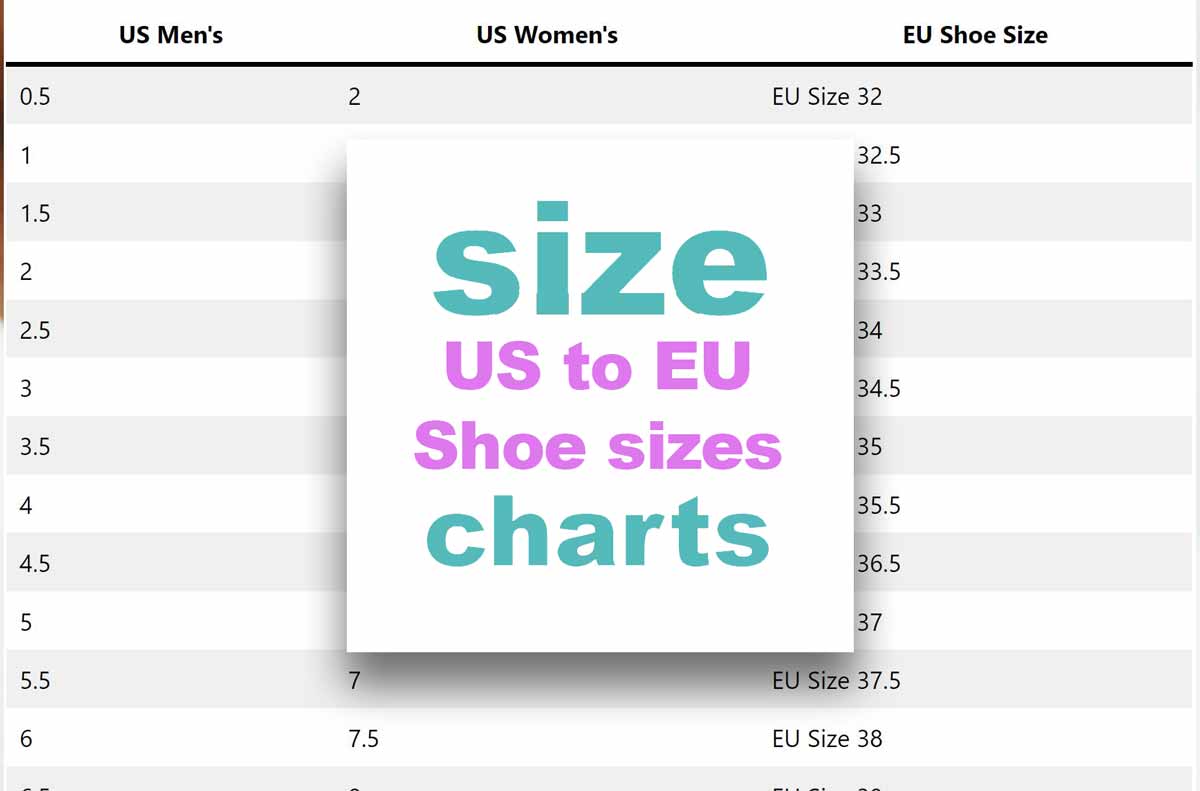 us size 10 to european size