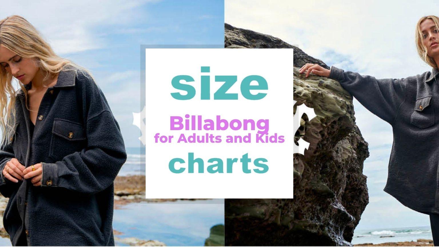 Billabong Size Charts for Adults and Kids - Size-Charts.com - When size