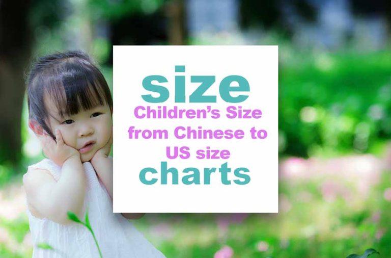 Chinese Size Chart to US sizes Shoes, Clothes size conversion