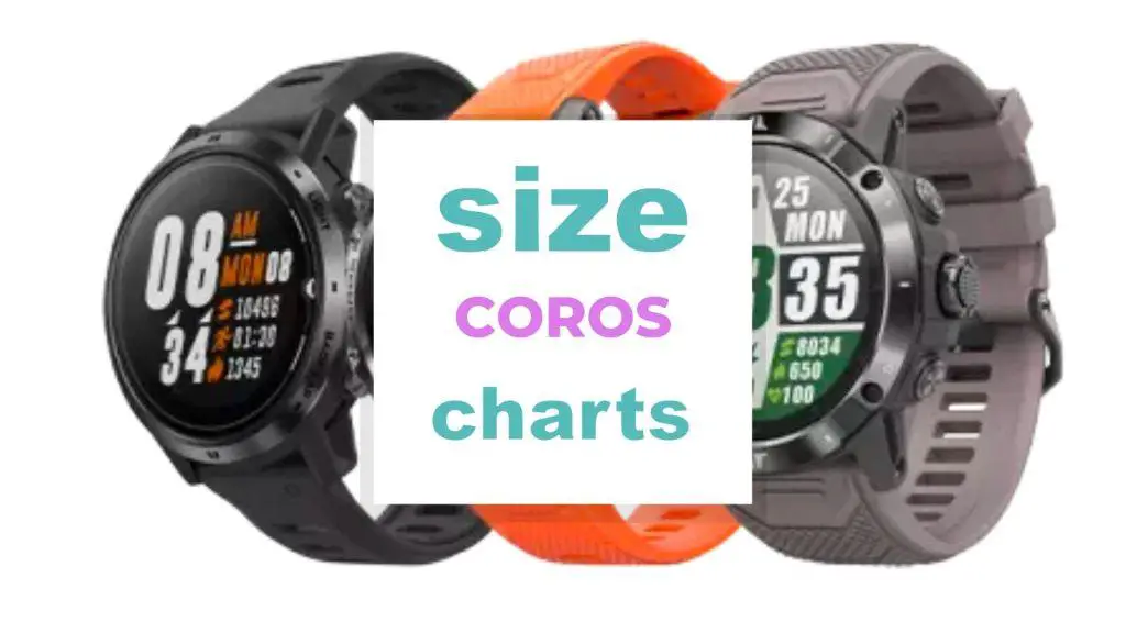 Coros Watch Sizes size-charts.com