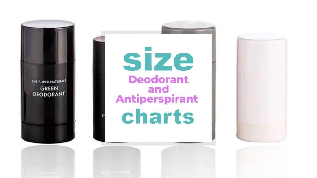 Deodorant and Antiperspirant Sizes size-charts.com
