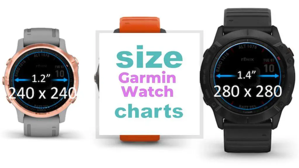 Garmin Watch Size Charts size-charts.com