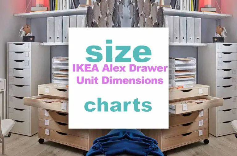 IKEA Alex Drawer Size chart and Dimensions