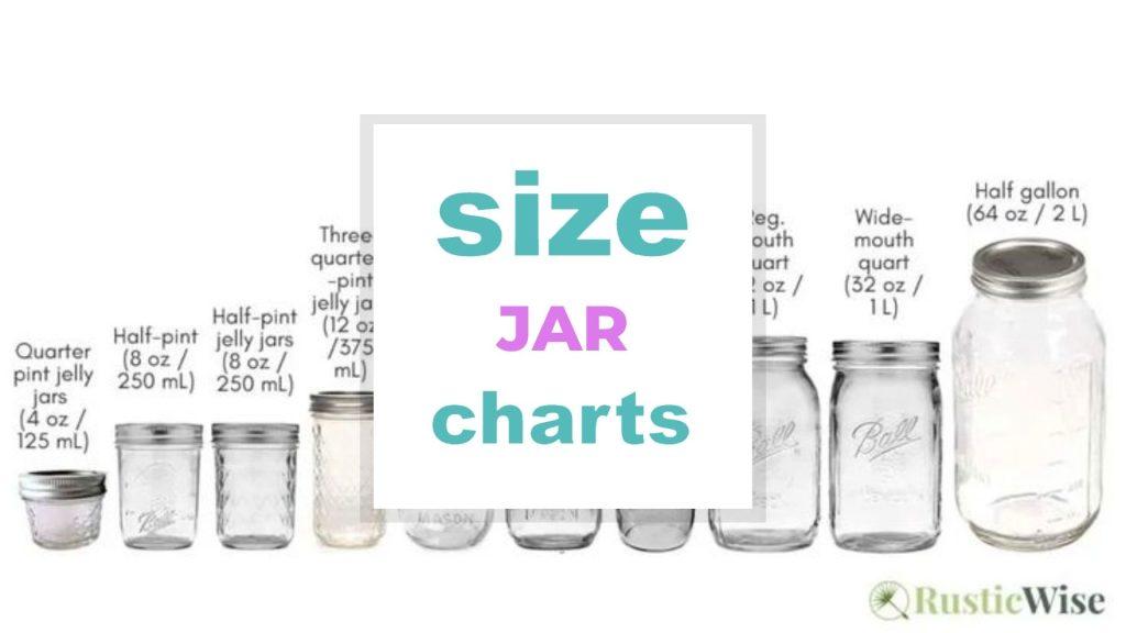 Jar size guide size-charts.com
