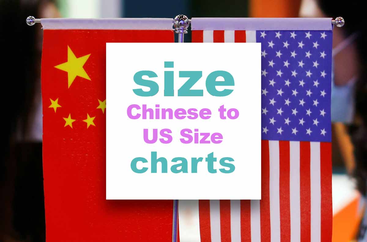 Chinese Size Chart To US Sizes Shoes Clothes Size Conversion