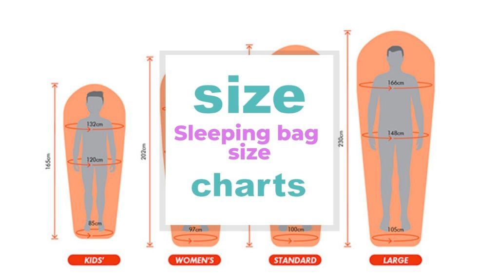 sleeping bag size size-charts.com