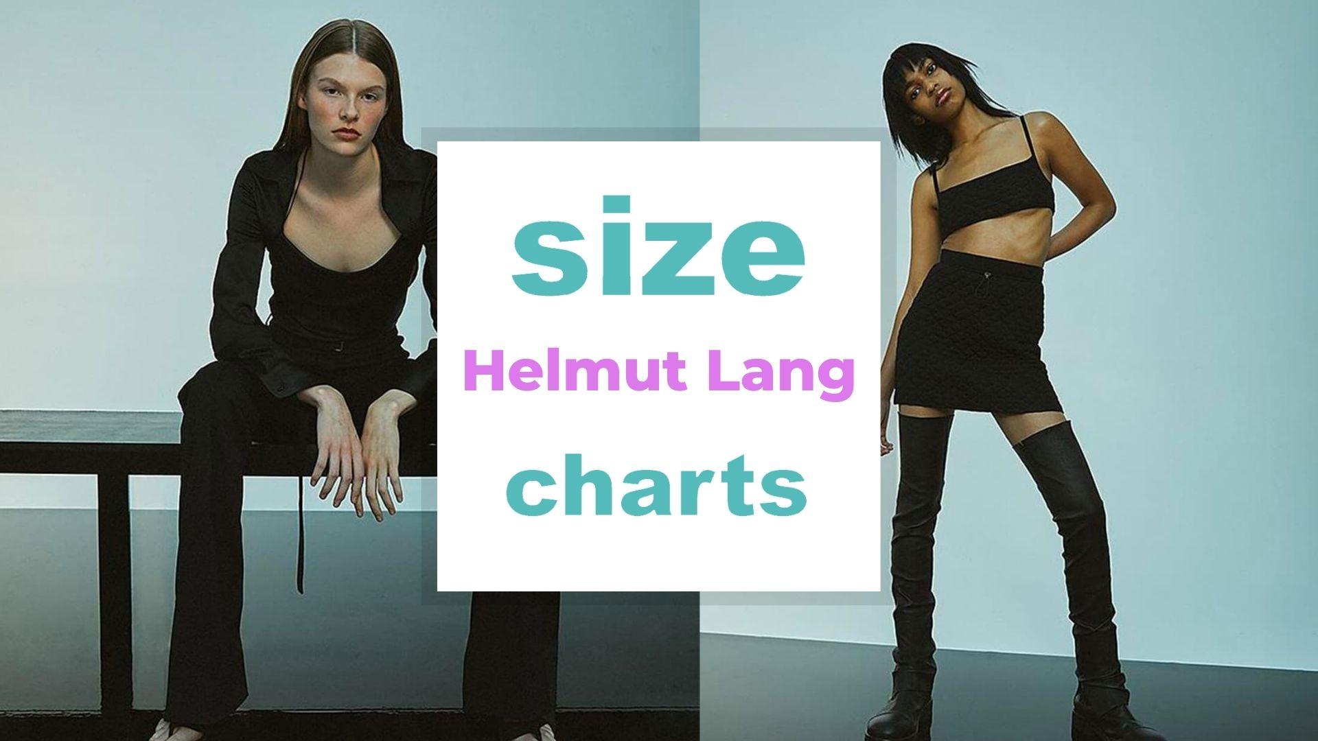 Helmut Lang Size Charts