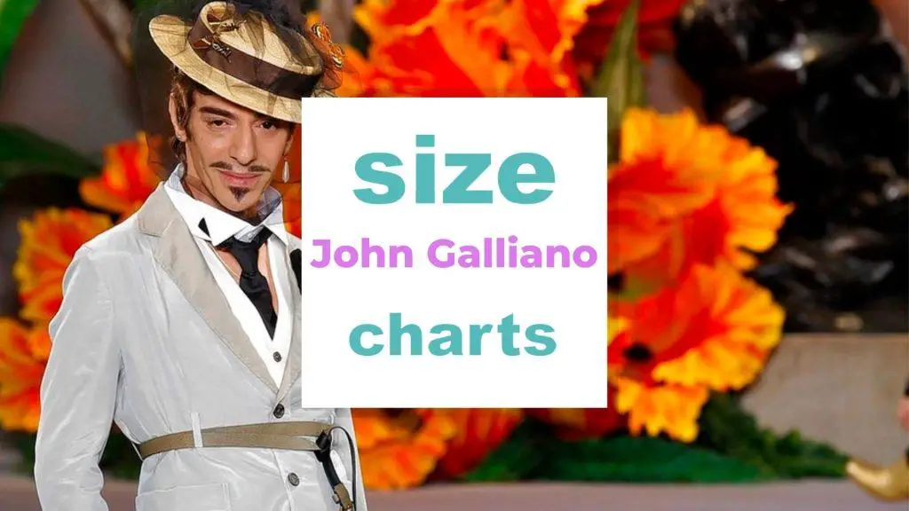 John Galliano Size Charts size-charts.com