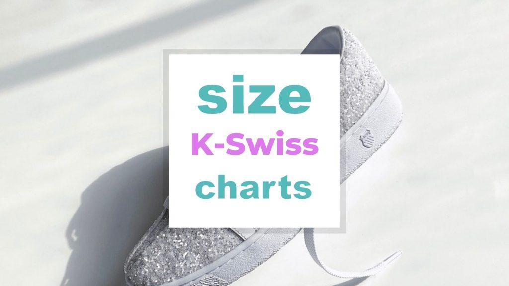 K-Swiss Size Charts size-charts.com