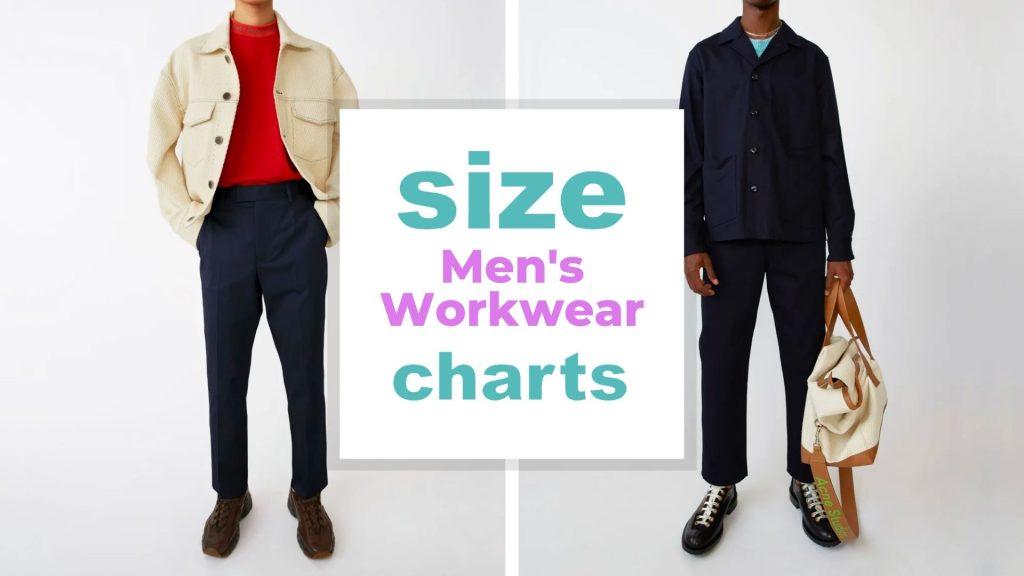Men's Workwear Size Chart size-charts.com