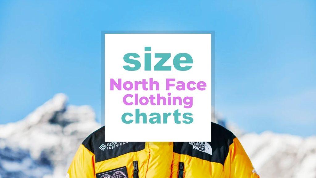 North Face Clothing Size Charts size-charts.com