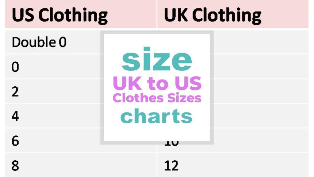 UK to US Clothes Sizes Charts size-charts.com