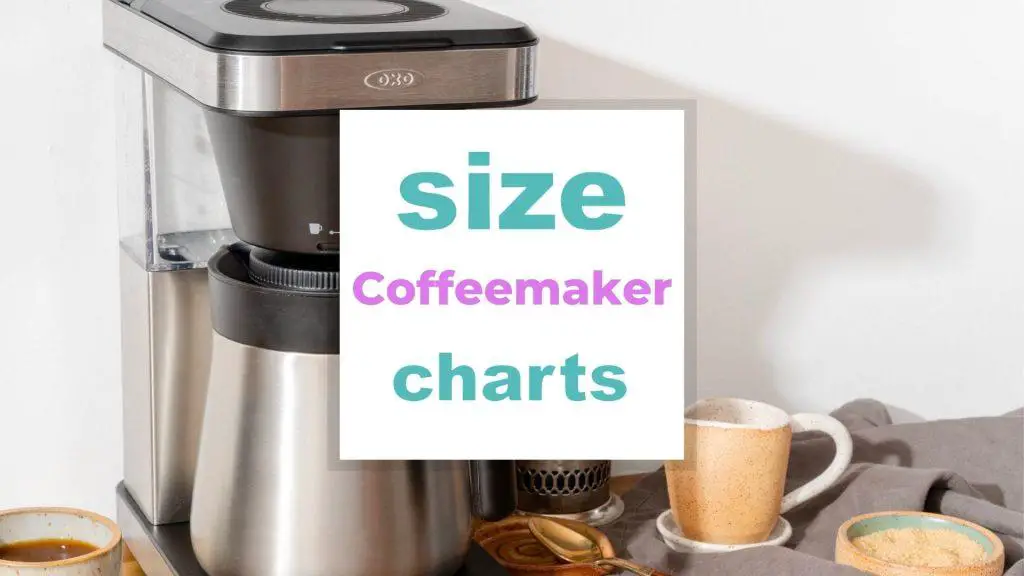 Coffeemaker Size and Watts Usage size-charts.com