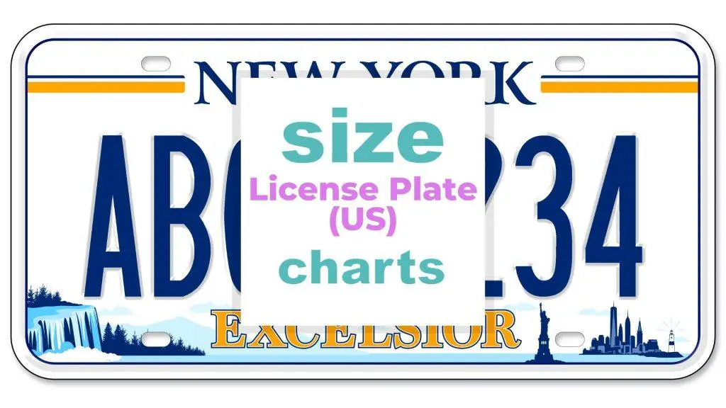 License Plate Size US Dimensions size-charts.com