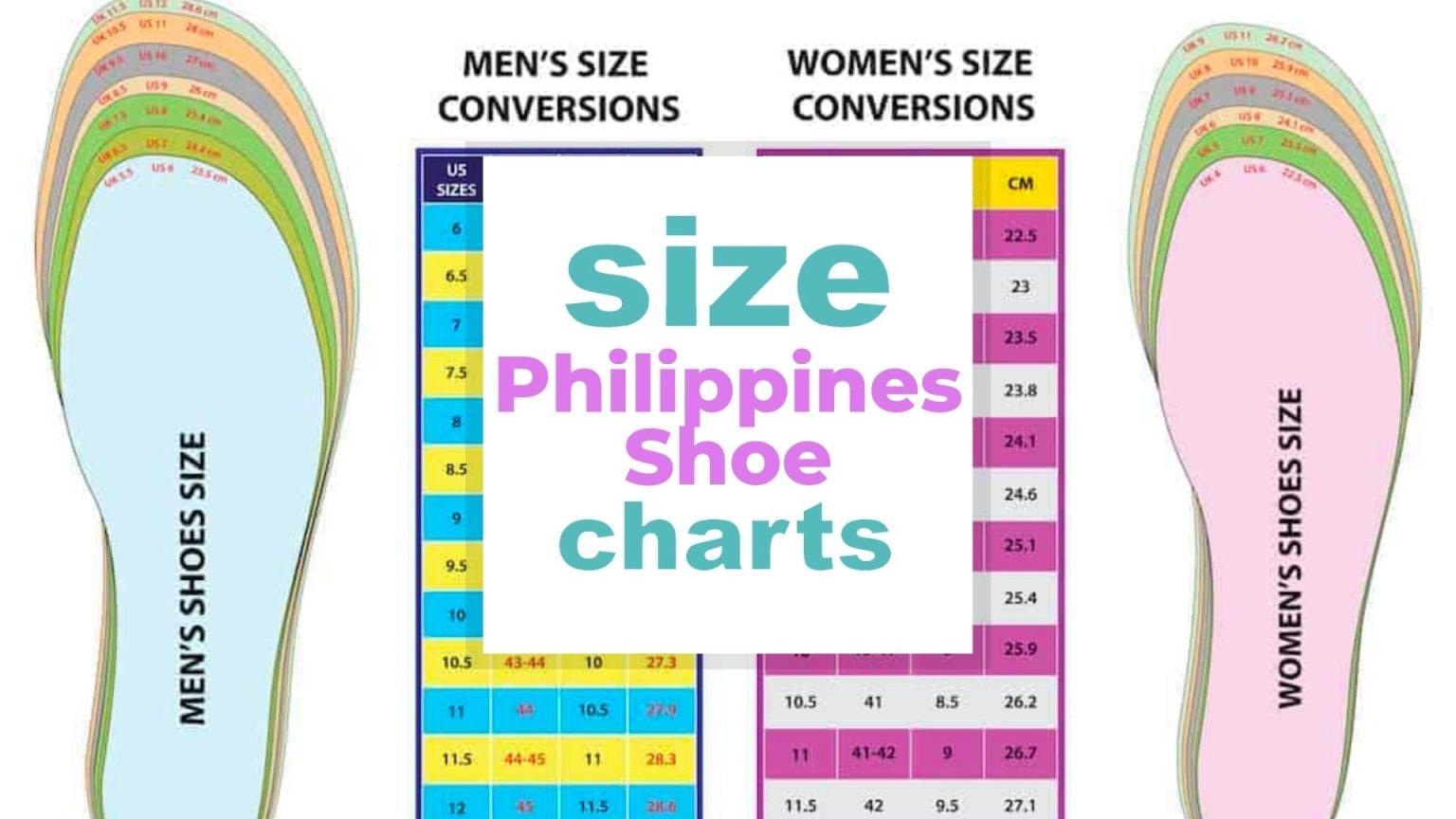 Philippines Shoe Size Chart for Men, Women, Kids - Size-Charts.com