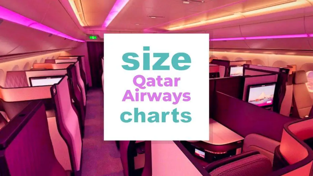 Qatar Airways Sizes: Luggage, Seats size-charts.com