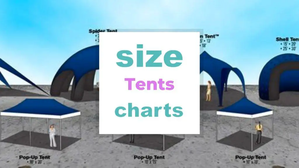 Tent Size Chart for Road, Wedding... size-charts.com