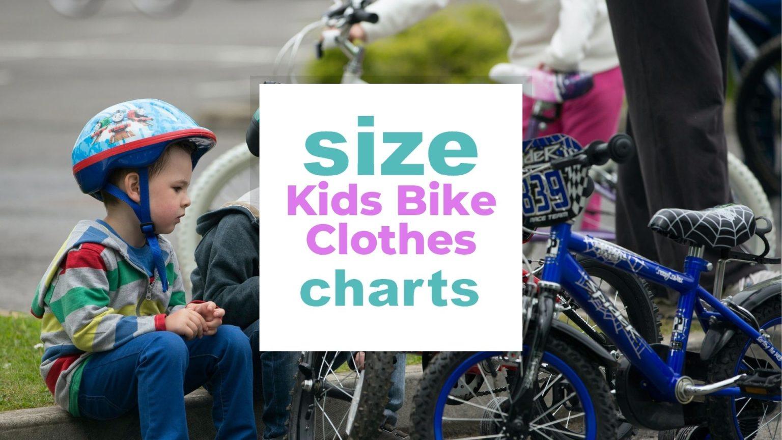 Kids Bike Clothes Size Chart for all Ages and Heights