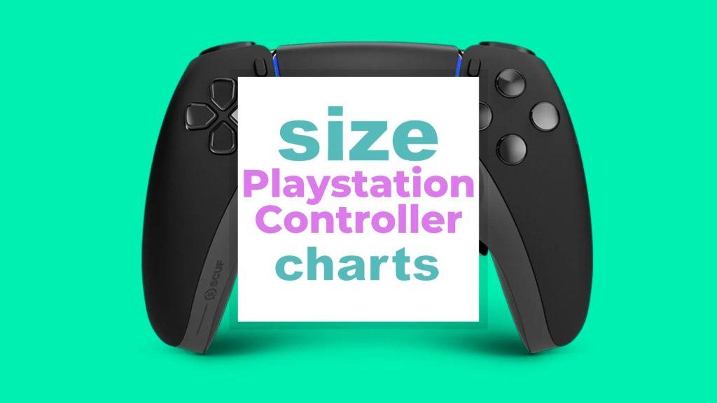 Playstation Controller Size and Comparison of Older Models size-charts.com
