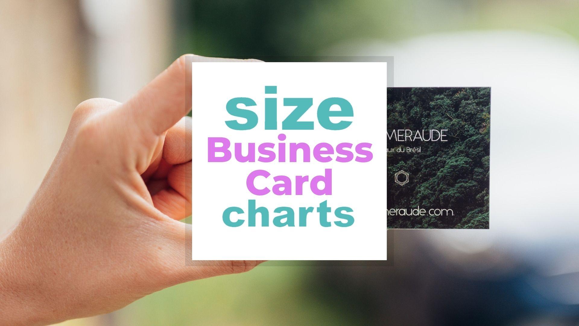 Business Card Size by Type of Card and Country - Size-Charts.com - When ...