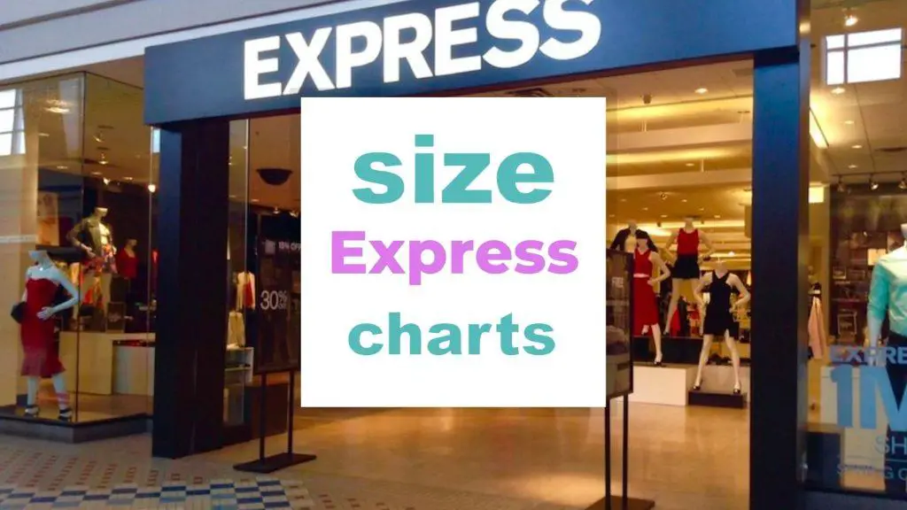 Express Size Chart for Men and Women's Clothes size-charts.com