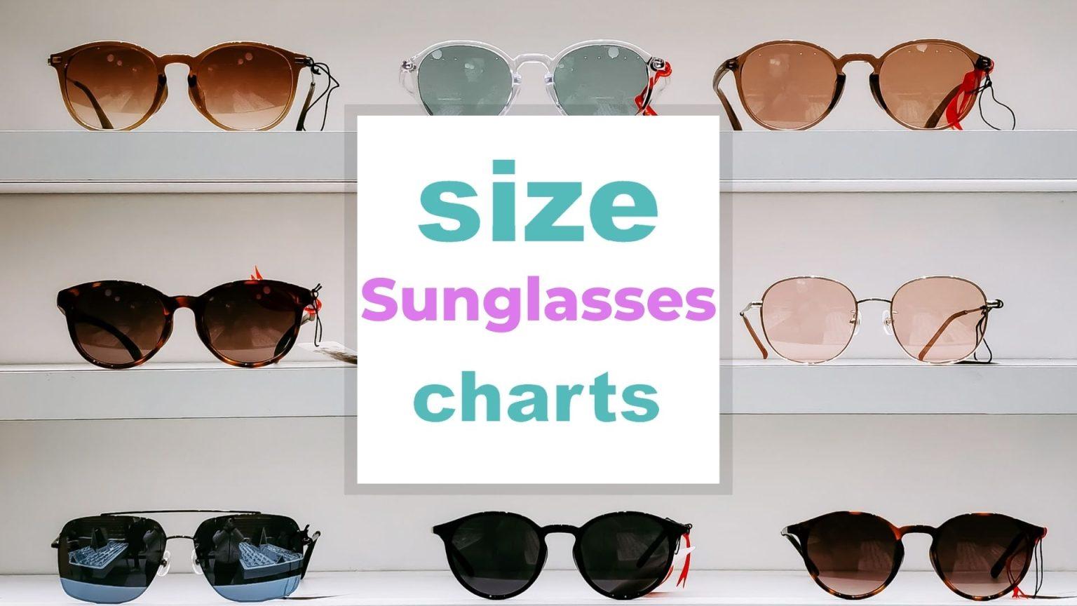 Sunglasses Size for Kids and Adults, with Frame Lens Bridge Sizes
