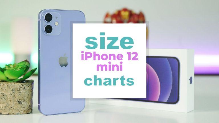 iPhone 12 Mini Size Chart with Screen Dimensions and Comparison