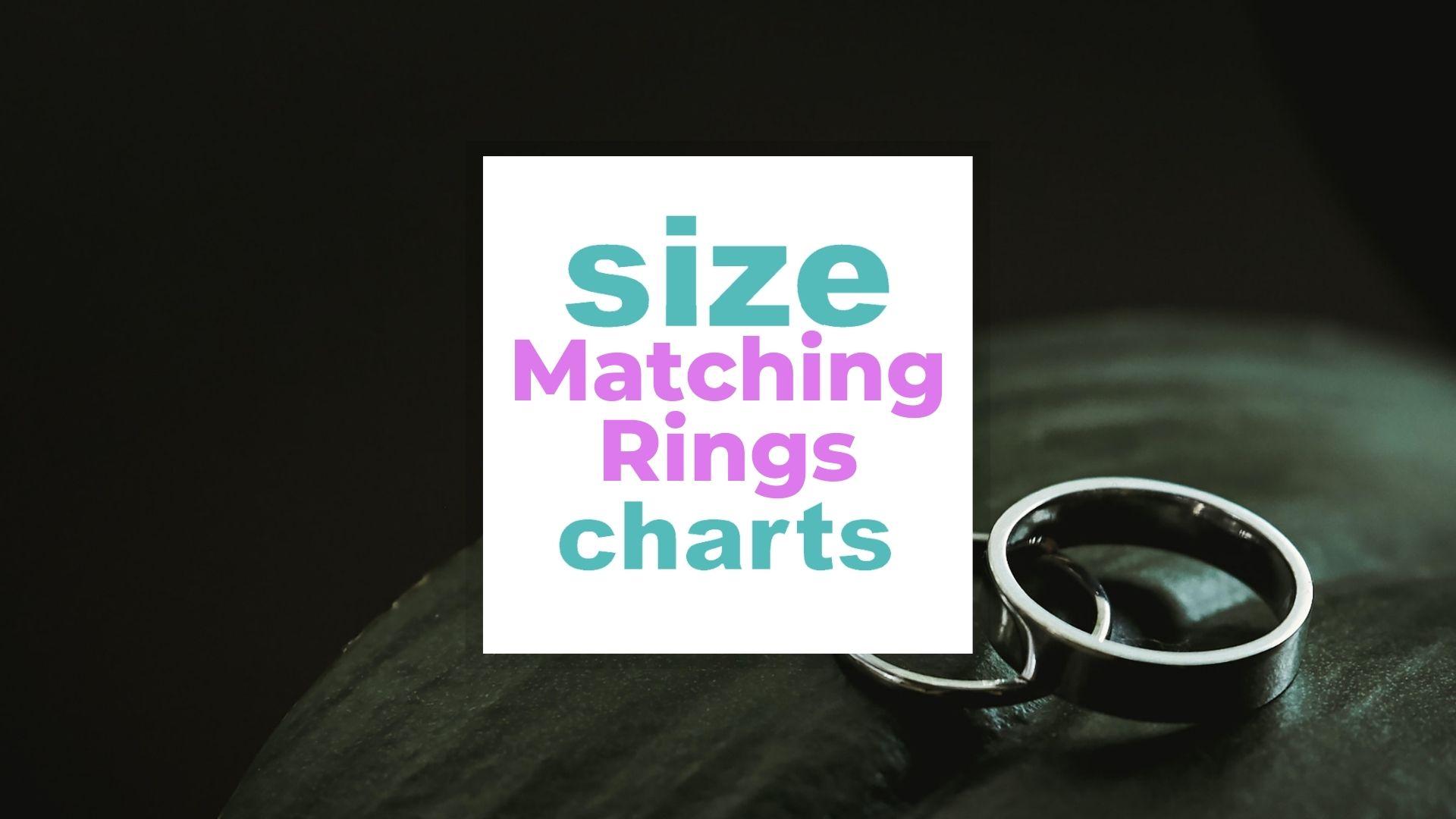 Matching Rings Size Chart for Your Engagement or Wedding