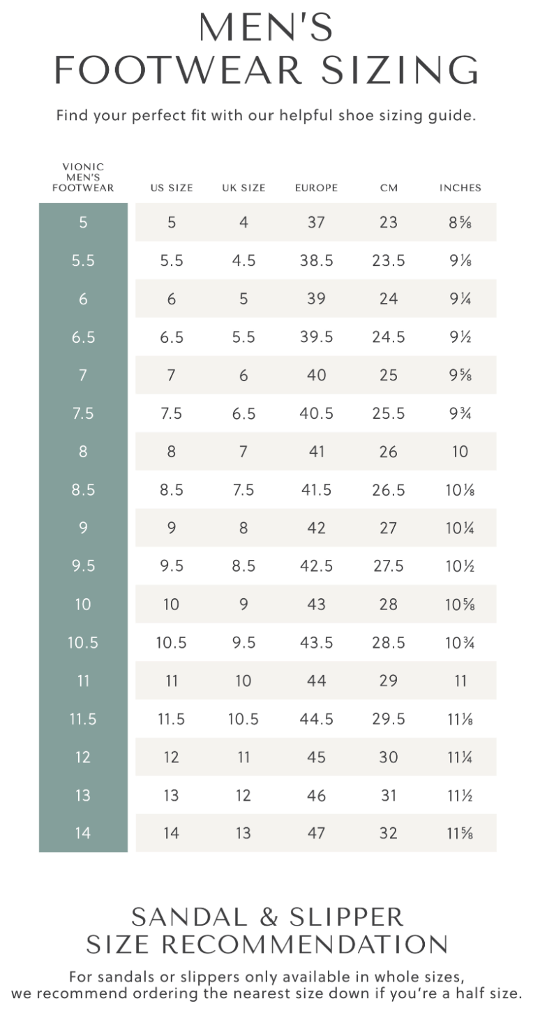 Vionic Wide Shoes size chart Do Vionics run true to size?